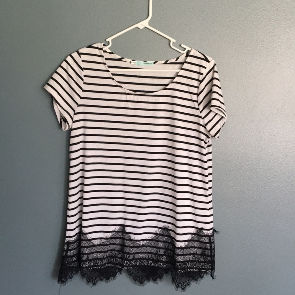 Striped black and white shirt